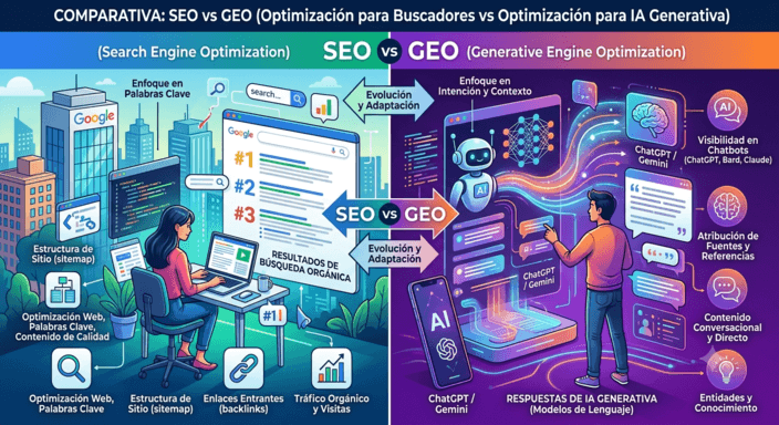 SEO vs GEO — Diferencias clave y cuál necesita tu empresa en 2026